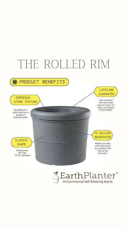 Rolled Rim Planter